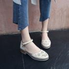 Ankle Strap Brogue Closed Toe Sandals
