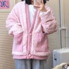 Fleece Cardigan Pink - One Size