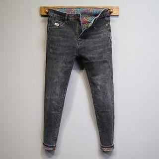 Print Lining Slim-fit Jeans