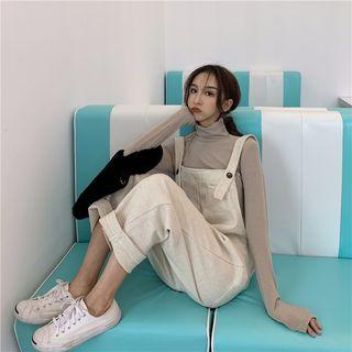 Long-sleeve Mock-neck Top / Plain Jumper Pants