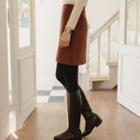 Wool A-line Miniskirt