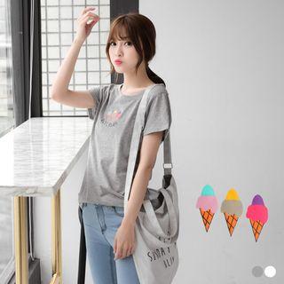 Ice Cream Graphic Short-sleeve T-shirt