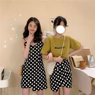 Dot Slim-fit Sleeveless Dress / Skirt