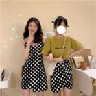 Dot Slim-fit Sleeveless Dress / Skirt