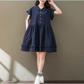 Short Sleeve Peter Pan Collar Dress