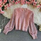 Long Sleeve Crochet Lace Blouse