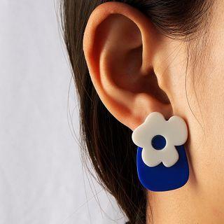 Floral Stud Earring E1123 - 1 Pair - Flower - One Size
