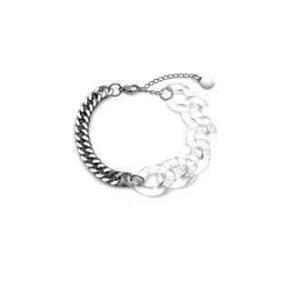 Chain Bracelet Transparent White & Silver - One Size