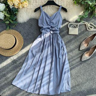 Suspender Ruffle-trim Dress