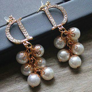 Faux-pearl Drop Earring 1 Pair - White - One Size