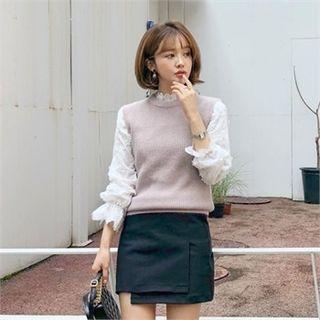 Crew-neck Sleeveless Sweater