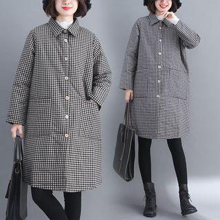 Check Padded Shirt Jacket