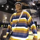 Loose-fit Striped Turtleneck Sweater
