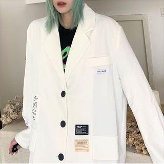 Tag Embroidered Blazer