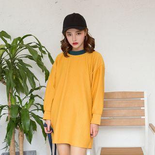 Panel Long-sleeve Sweat Dress