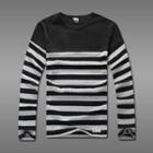 Long-sleeve Striped Panel T-shirt