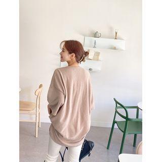 U-neck Napped Longline T-shirt
