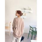 U-neck Napped Longline T-shirt