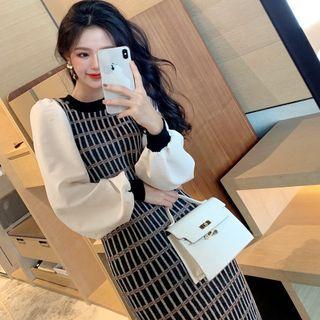 Long-sleeve Check Blouse / Dress