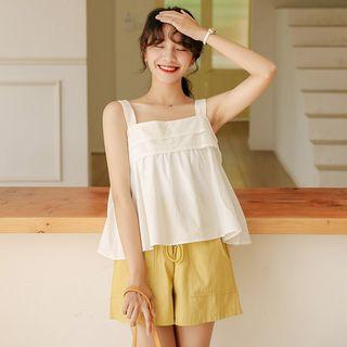Set : Camisole Top Top + Wide-leg Shorts