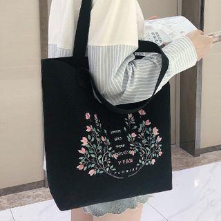Deer Print Tote Bag Black - One Size