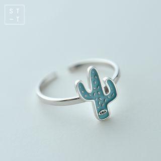 Sterling Silver Cactus Open Ring