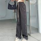 Side Breasted High Waisted Wide Leg Pants