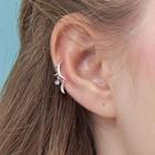 Rhinestone Ear Cuff 1 Pair - Silver - One Size