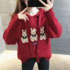 Rabbit Themed Hooded Sweater