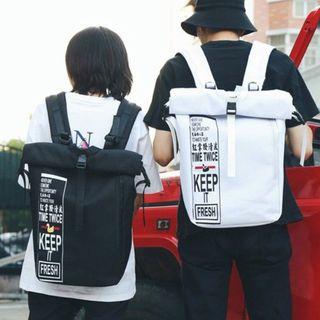 Couple Matching Lettering Waterproof Backpack