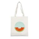 Water Melon Print Canvas Tote Bag