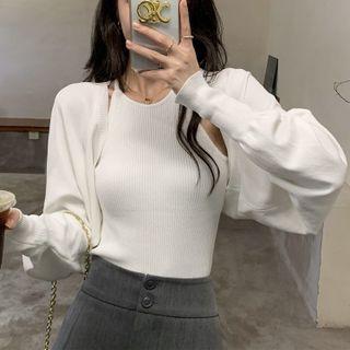 Halter-neck Top / Crop Cardigan