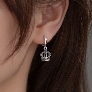 Crown Sterling Silver Dangle Earring 1 Pair - Silver - One Size