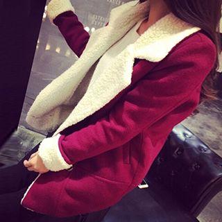 Fleece Collar Woolen Jacket