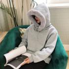 Furry-trim Hoodie
