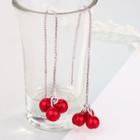 Bead Threader Earring 1 Pair - Red - One Size