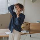 Round-collar Denim Blouse