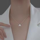 Triangle Pendant Sterling Silver Necklace 1 Pc - S925 Silver - Necklace - Silver - One Size