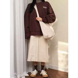 Zipped Faux-suede Crossbody Bag
