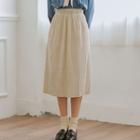A-line Midi Skirt Almond - One Size