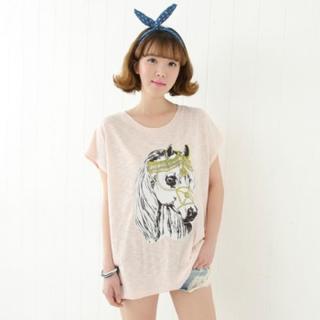 Horse Print Short-sleeve T-shirt