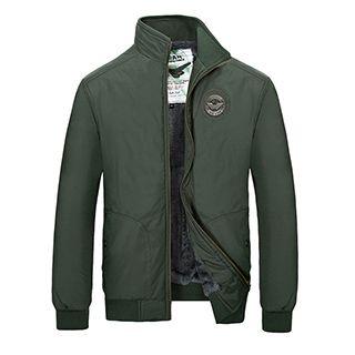 Fleece-lined Zip Bomber Jacket