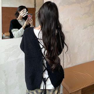 Lace-up Vest / Long-sleeve T-shirt