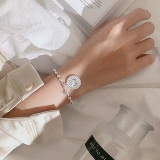 925 Sterling Silver Coin Bracelet As Shown In Figure - One Size
