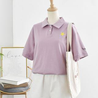 Embroidered Short-sleeve Polo Shirt (various Designs)