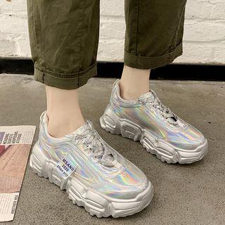 Platform Iridescent Sneakers