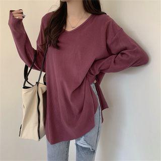 Side-slit Long T-shirt