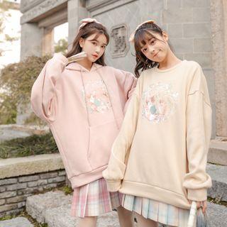 Cat Embroidered Hoodie / Sweatshirt