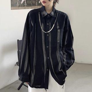 Striped Chain Detail Shirt
