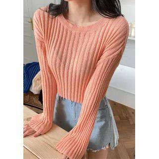 Crop Summer Ribbed Knit Top